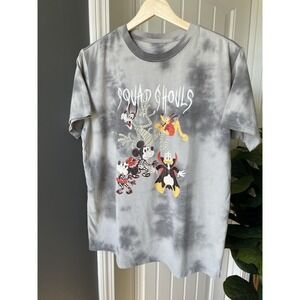 Disney Squad Ghouls Halloween Tie Dye Graphic T-Shirt Mickey Donald Goofy Size L